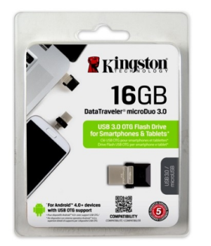 16GB KINGSTON microUSB,USB 3.1 DataTraveler microDuo 3C DTDUO3/16GB Taşınabilir Bellek